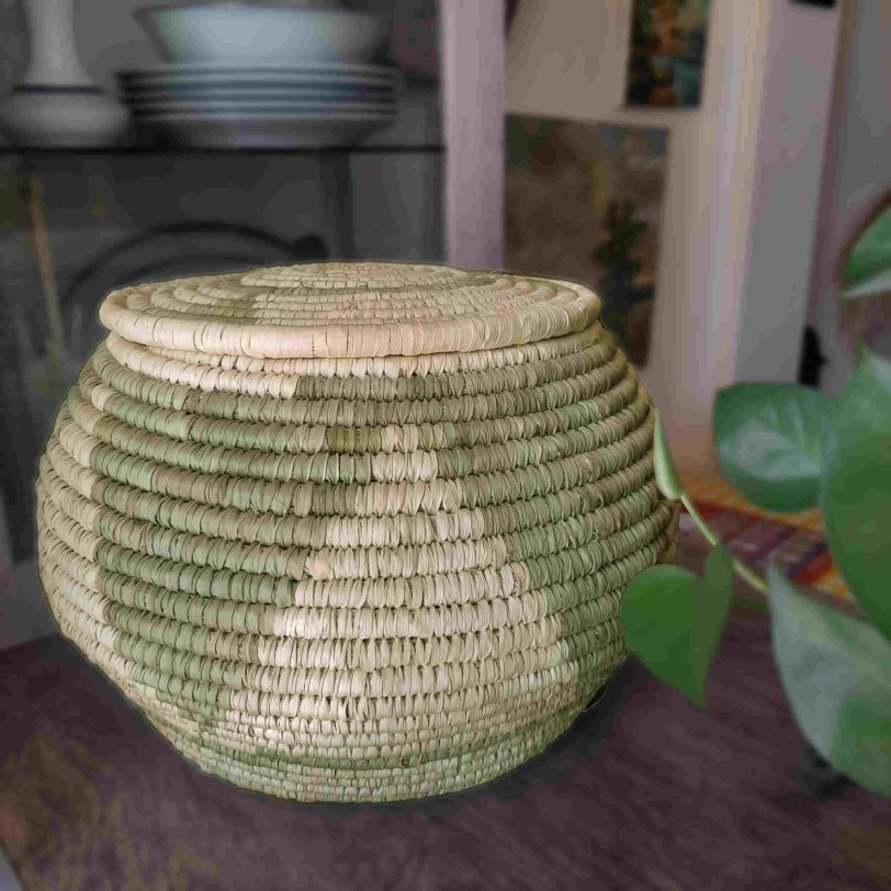 سطل برنج حصیری مدل خمره ای